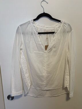 Xirena Cotton Ruffle Blouse